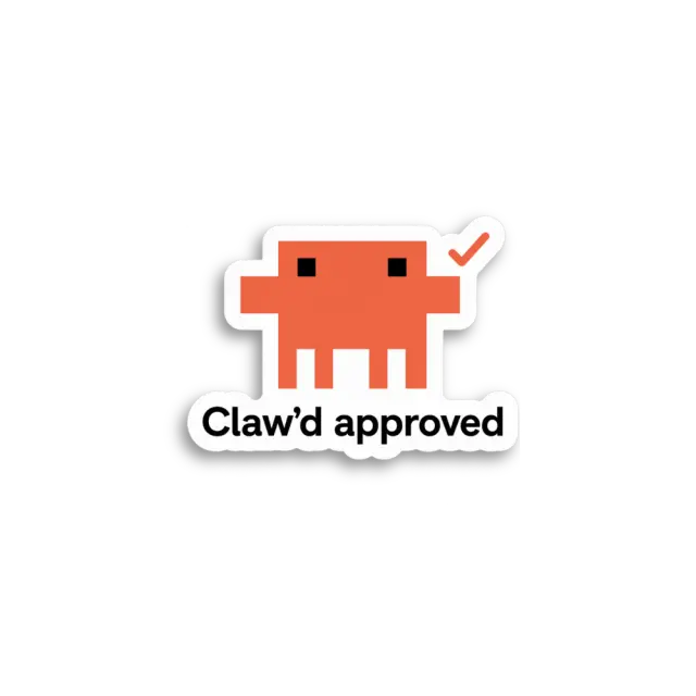 Von Clawd genehmigt Sticker