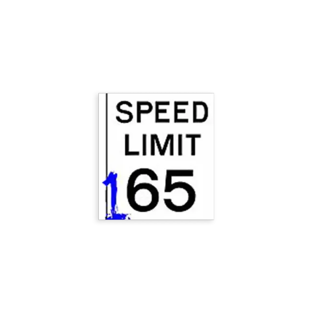 Straßenrennen 165 mph Schild-Sticker