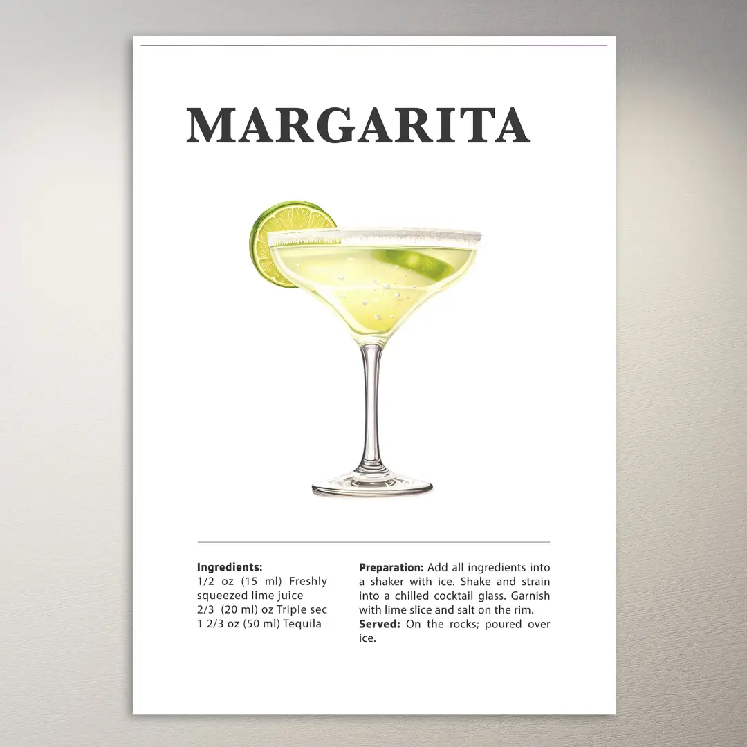 Klassische Margarita Poster