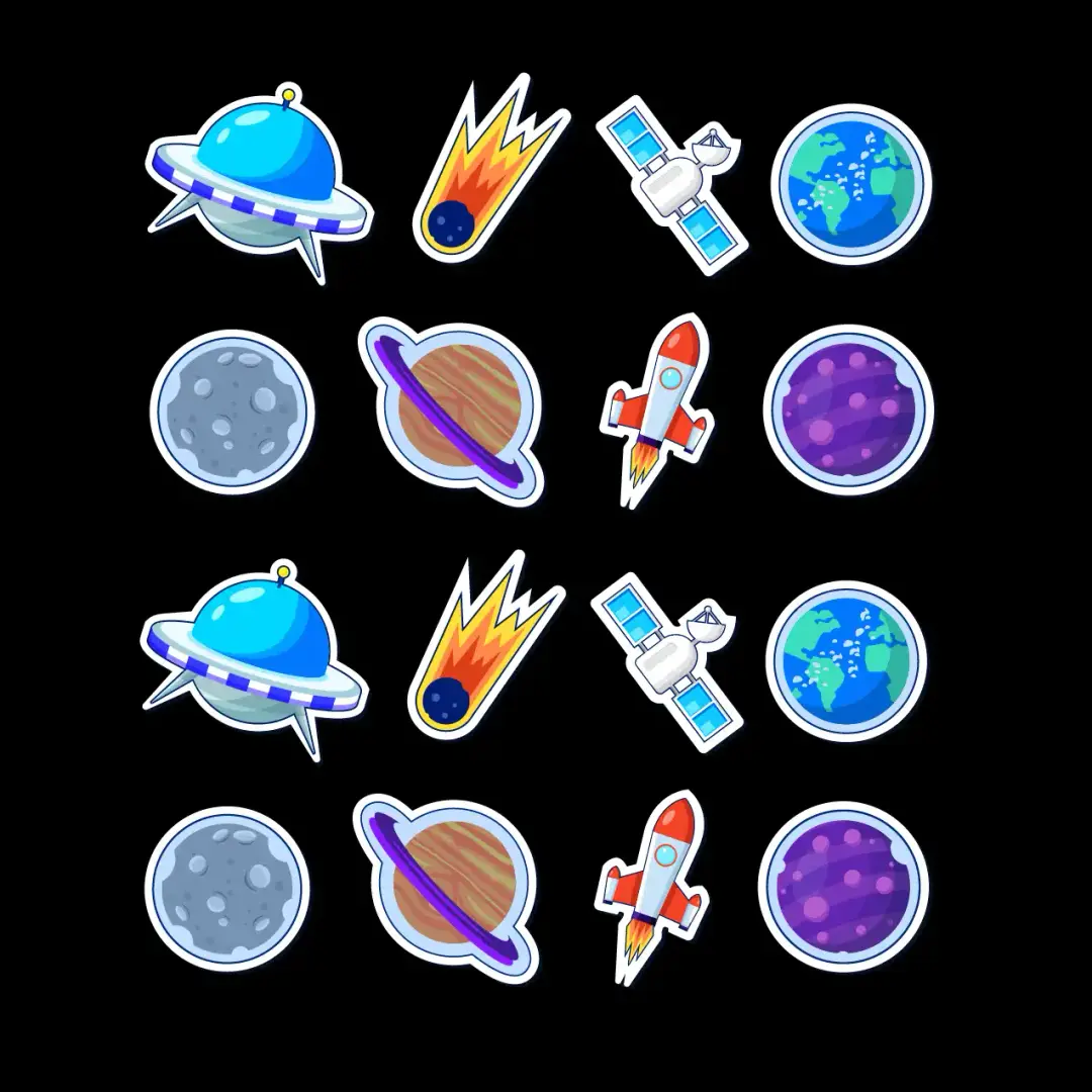 Weltraum-Sticker