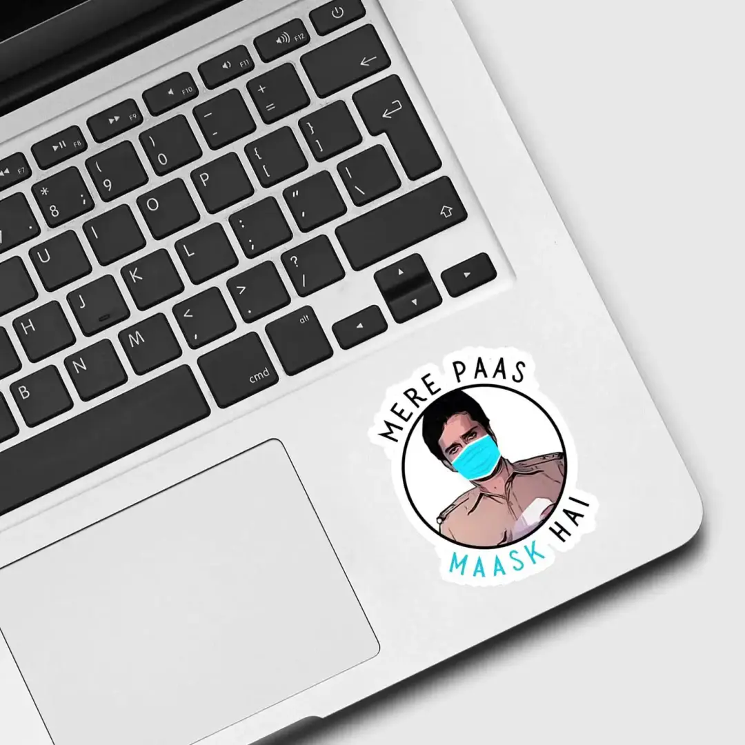 Mere Paas Maask Hai Sticker