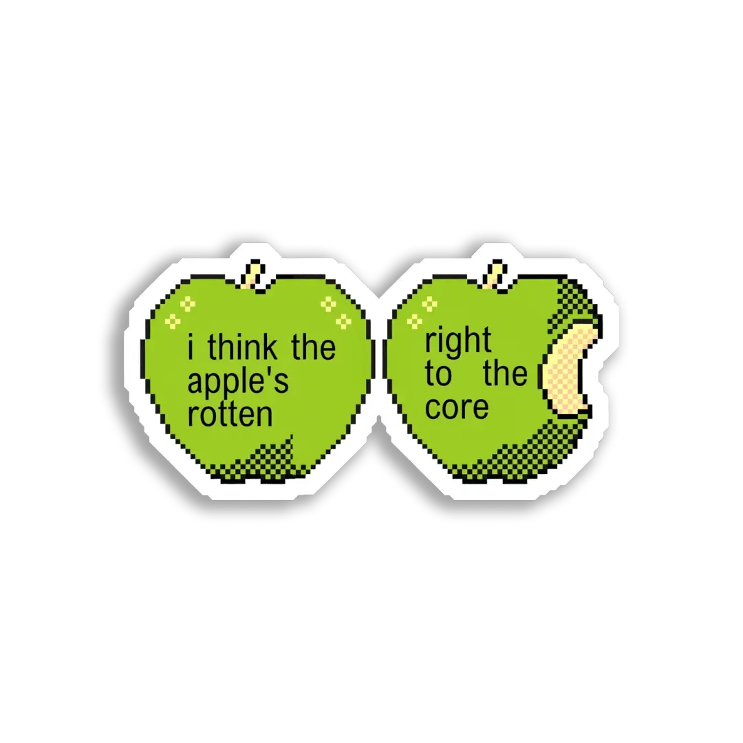 Rotten Apple Right to the Core Sticker