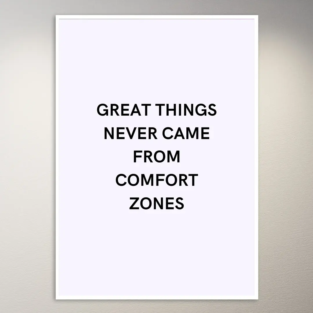Wandposter mit Motivationsspruch