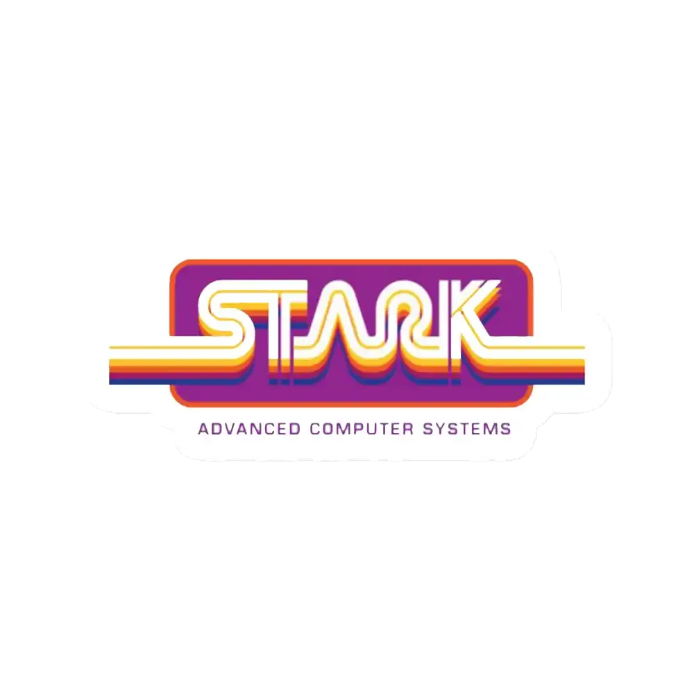 1980s Stark Technologies computer graphics Sticker
