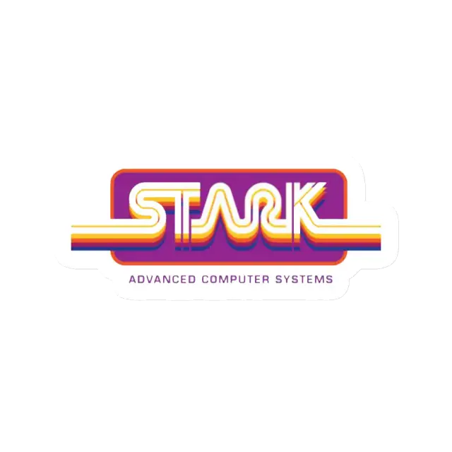 1980s Stark Technologies computer graphics Sticker
