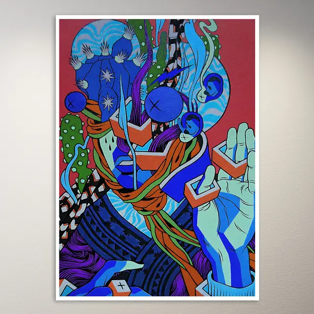Psychedelisches Trippy-Ästhetik-Wandposter