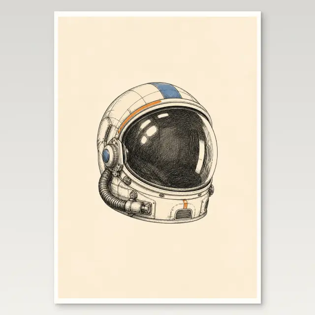 Astronaut Helmet Poster