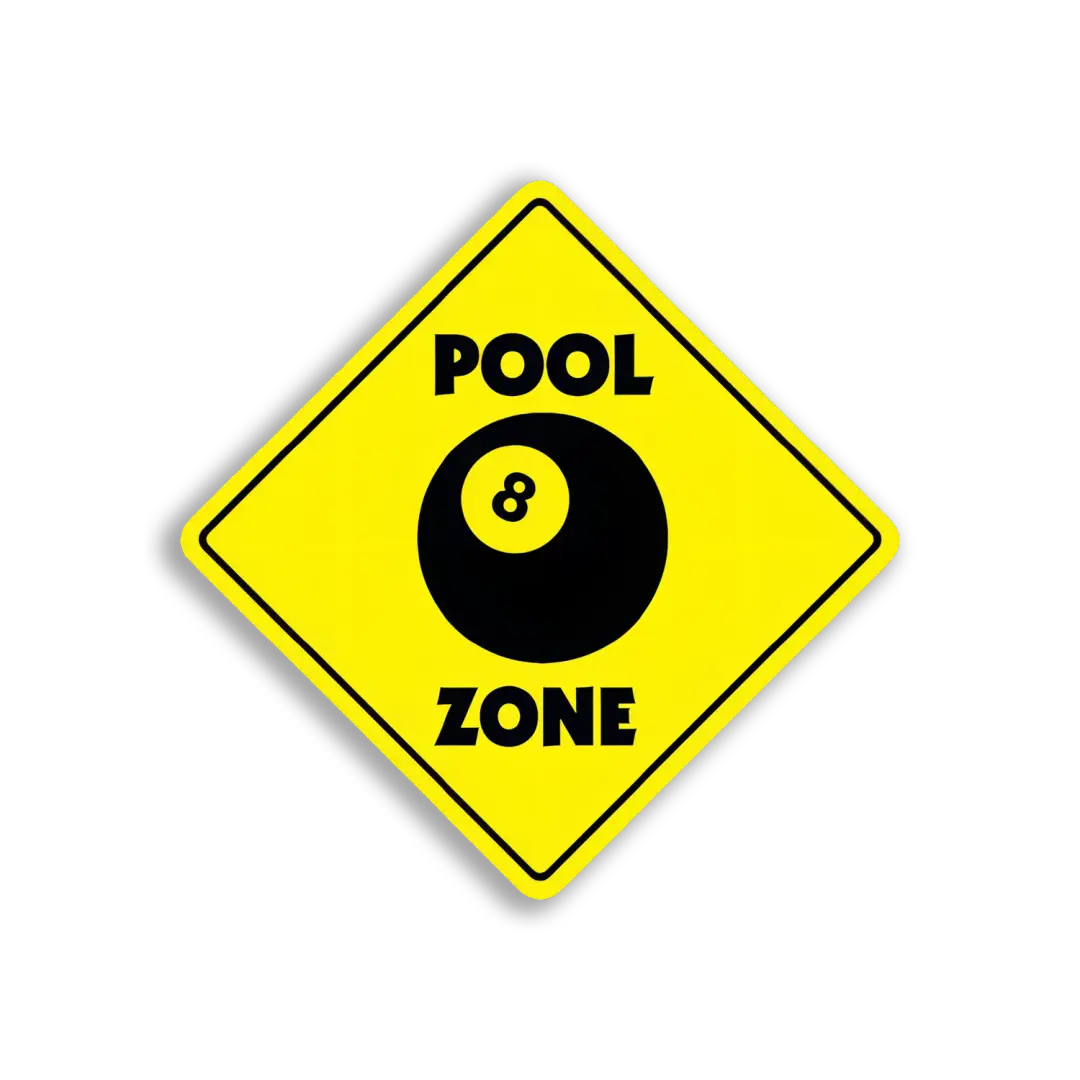 Beware You Are Entering the Pool Zone Sticker