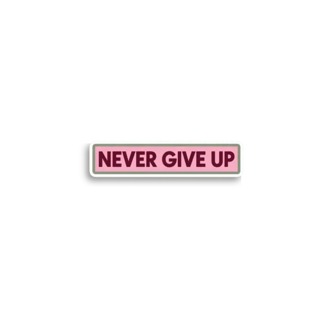 Never Give Up Sticker