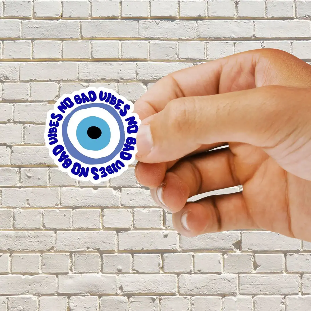 No Bad Vibes Evil Eye Sticker