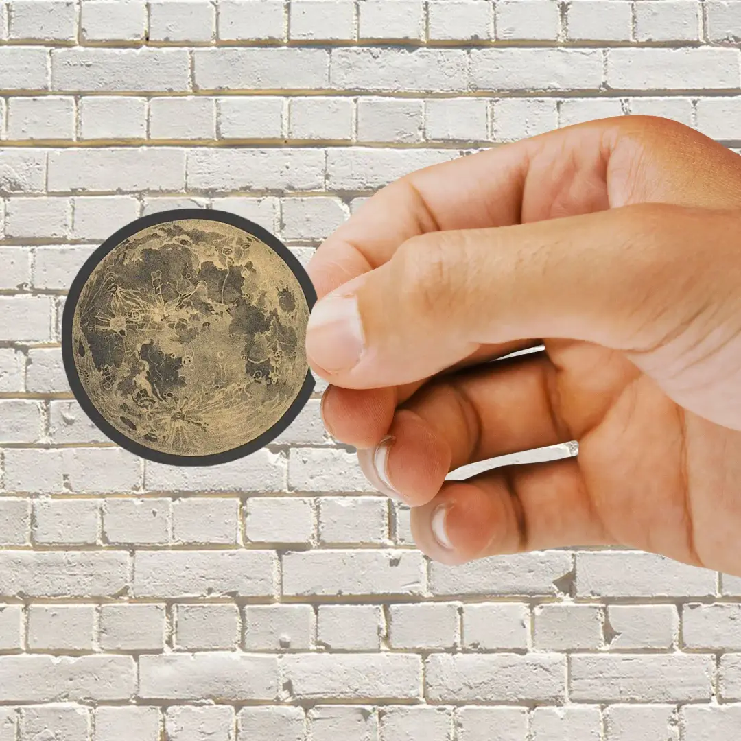 Vintage-Mond-Kunst Sticker