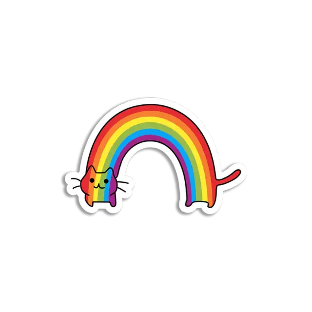 Regenbogen-Katze Sticker