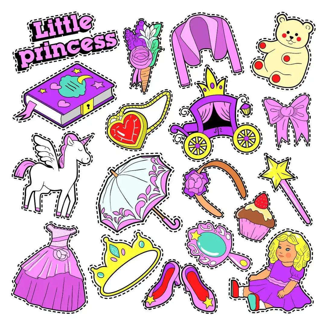 Kleine Prinzessin Einhorn Sticker