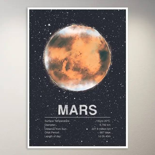 Mars Astronomie-Poster