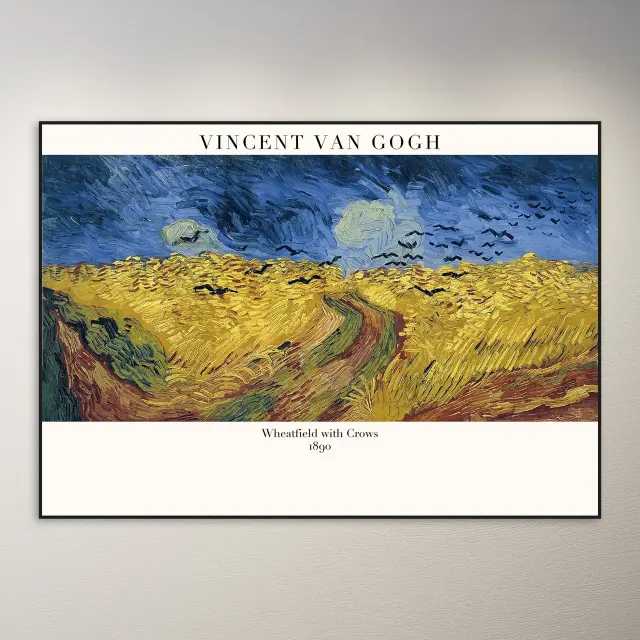 Póster de Vincent van Gogh Wheatfield with Crows