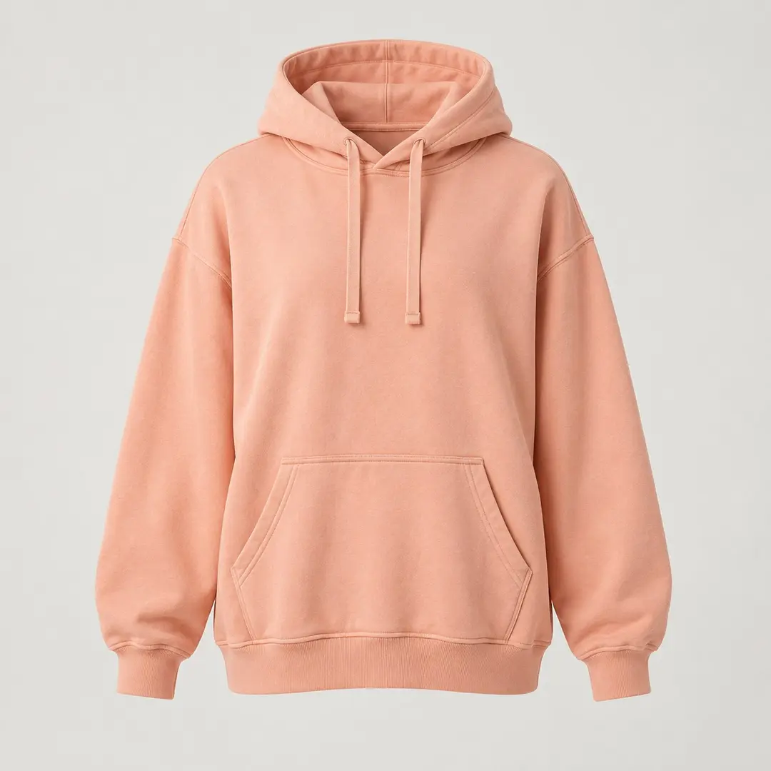 Neon Sign Garment-Dyed Hoodie in Peach