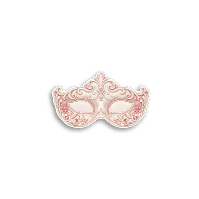 Lace Masquerade Mask Sticker