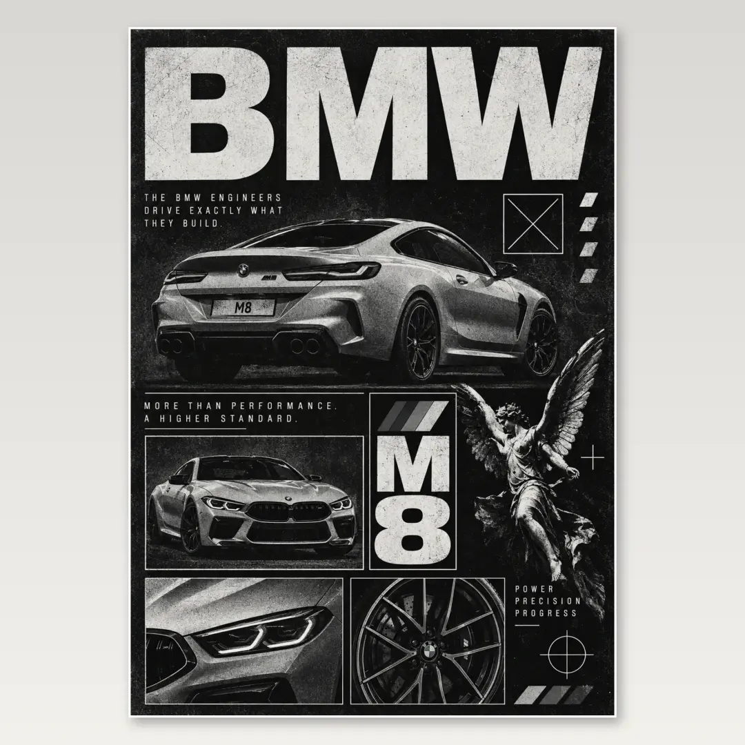 BMW M8 A4-Poster