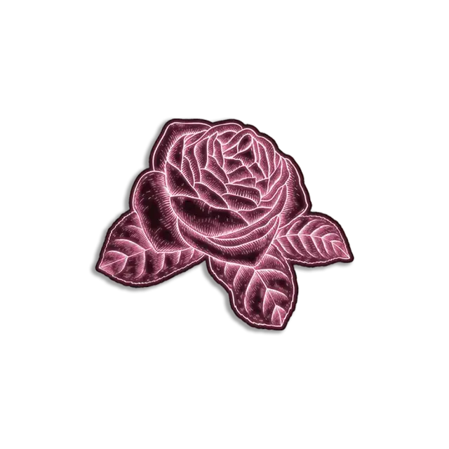 Neon Rose Sticker
