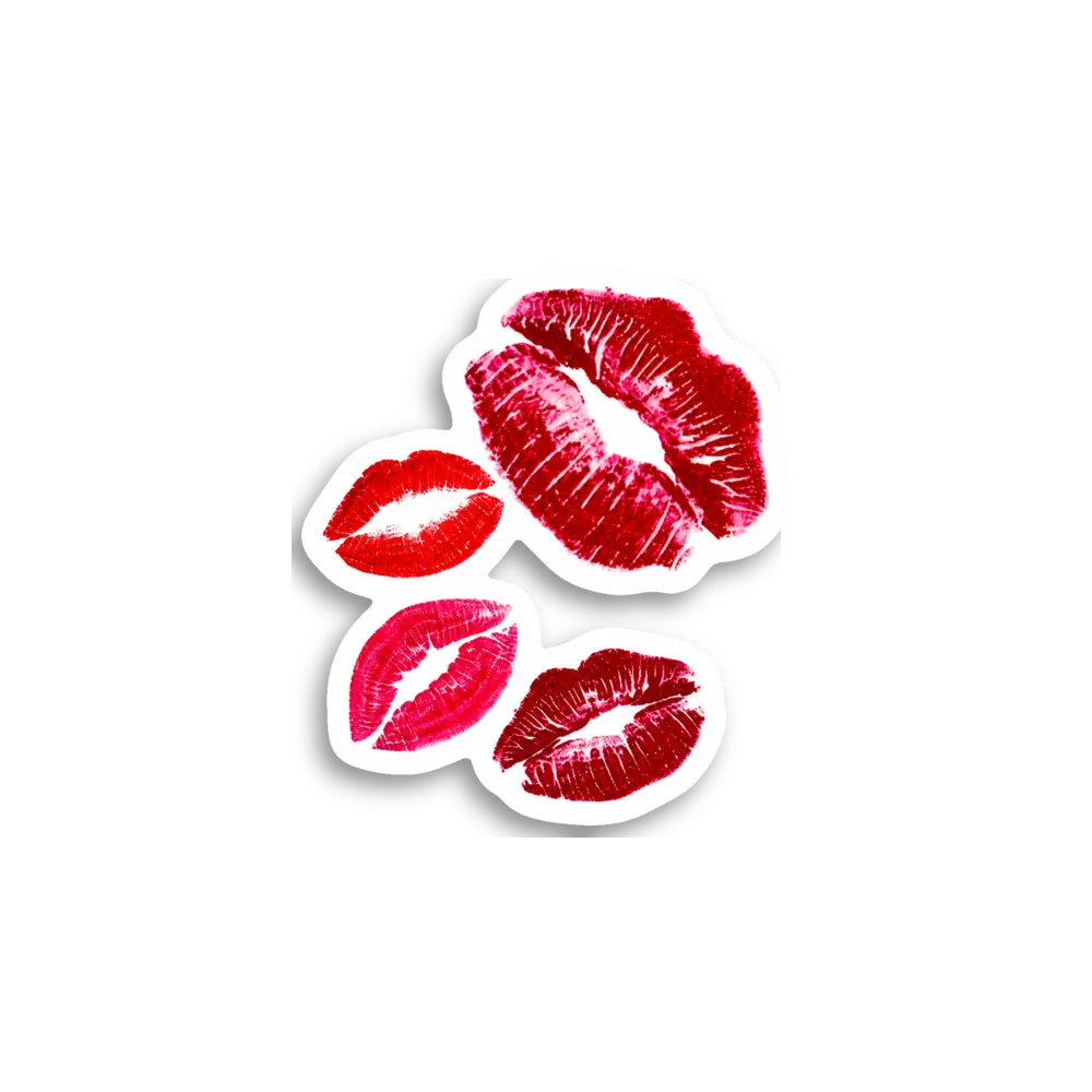 Lippenstift-Kuss-Cluster Sticker