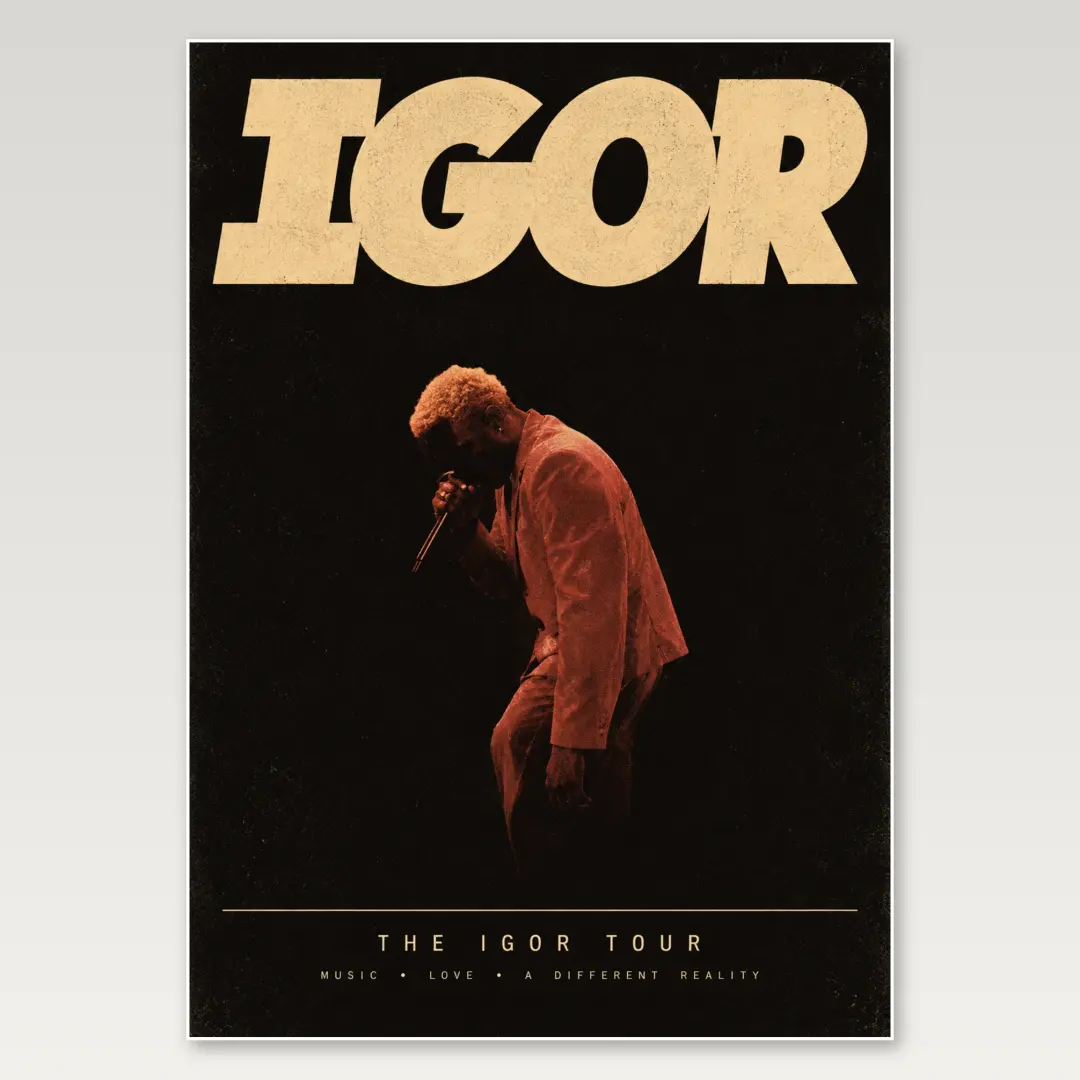Blond Minimal Singer A4 Poster