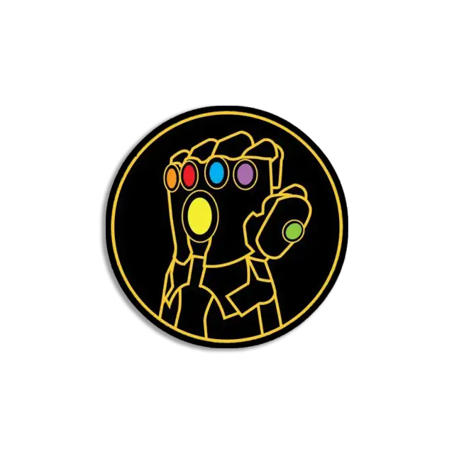 Neon Infinity Gauntlet Sticker