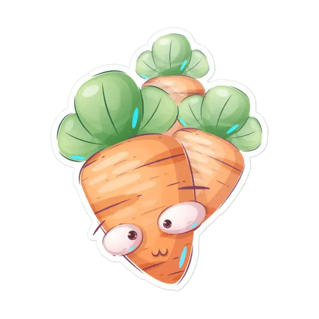 Cartoonfigur isst frisch Sticker