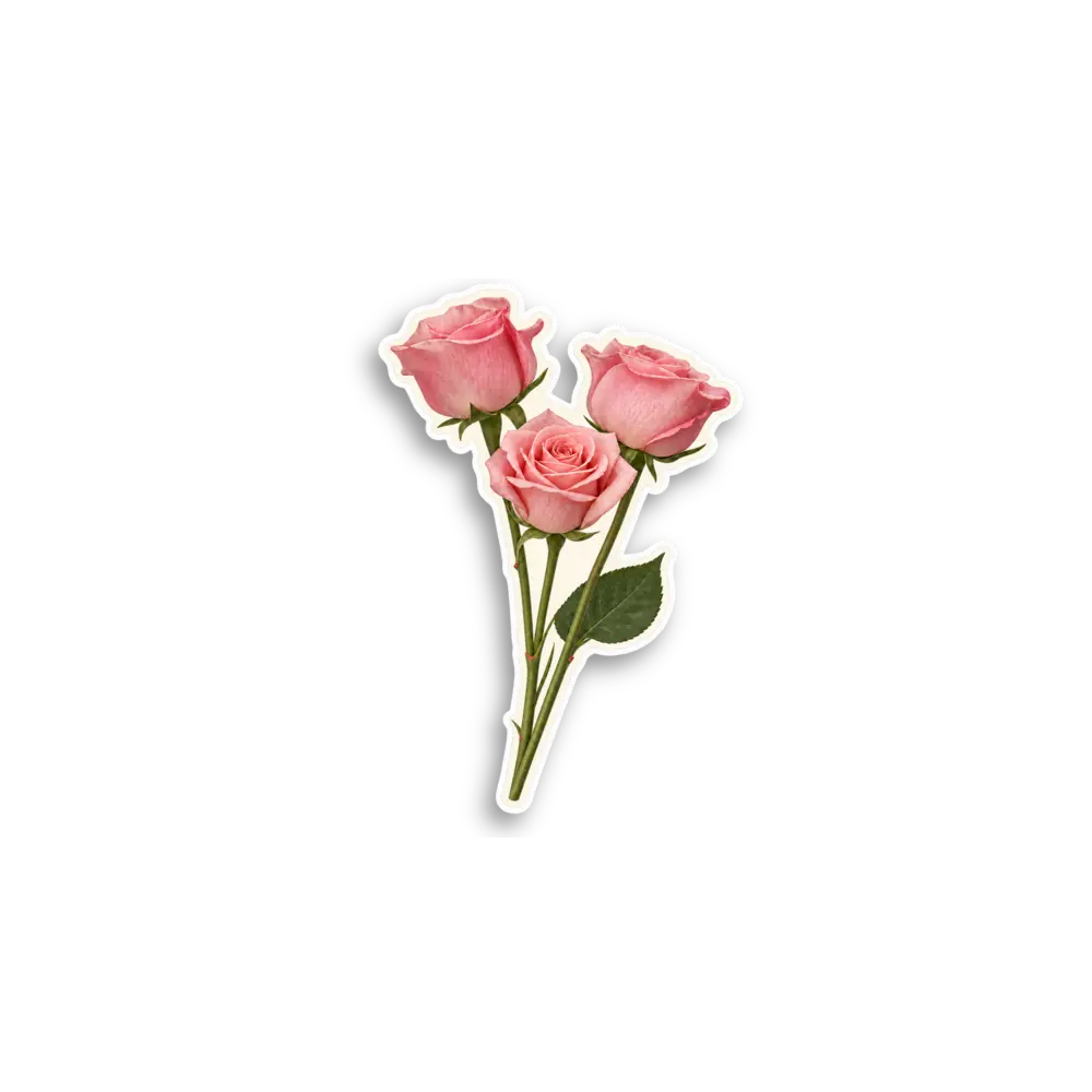Rosa Rosenstiele Sticker