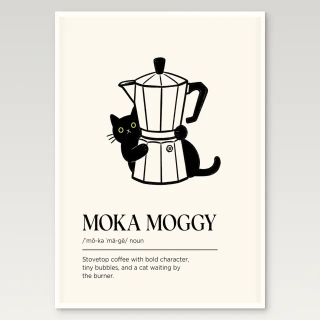 Moka Moggy Poster