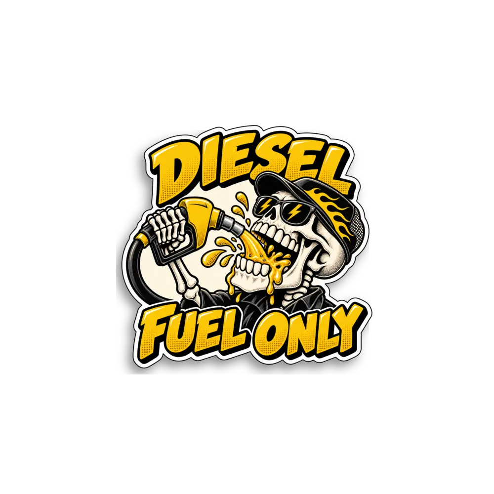 Totenkopf Nur Diesel Sticker