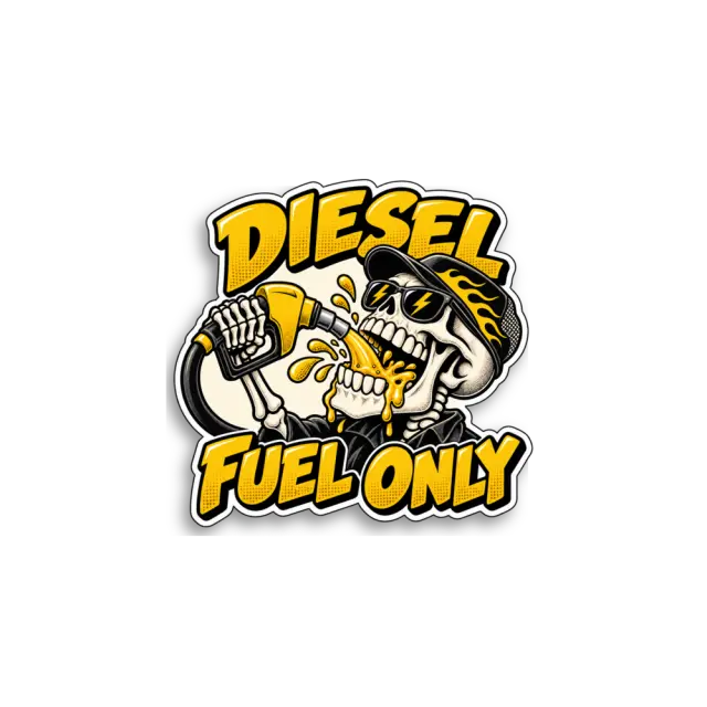 Totenkopf Nur Diesel Sticker