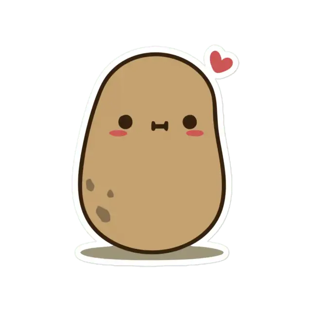 Cute Potato in love Sticker