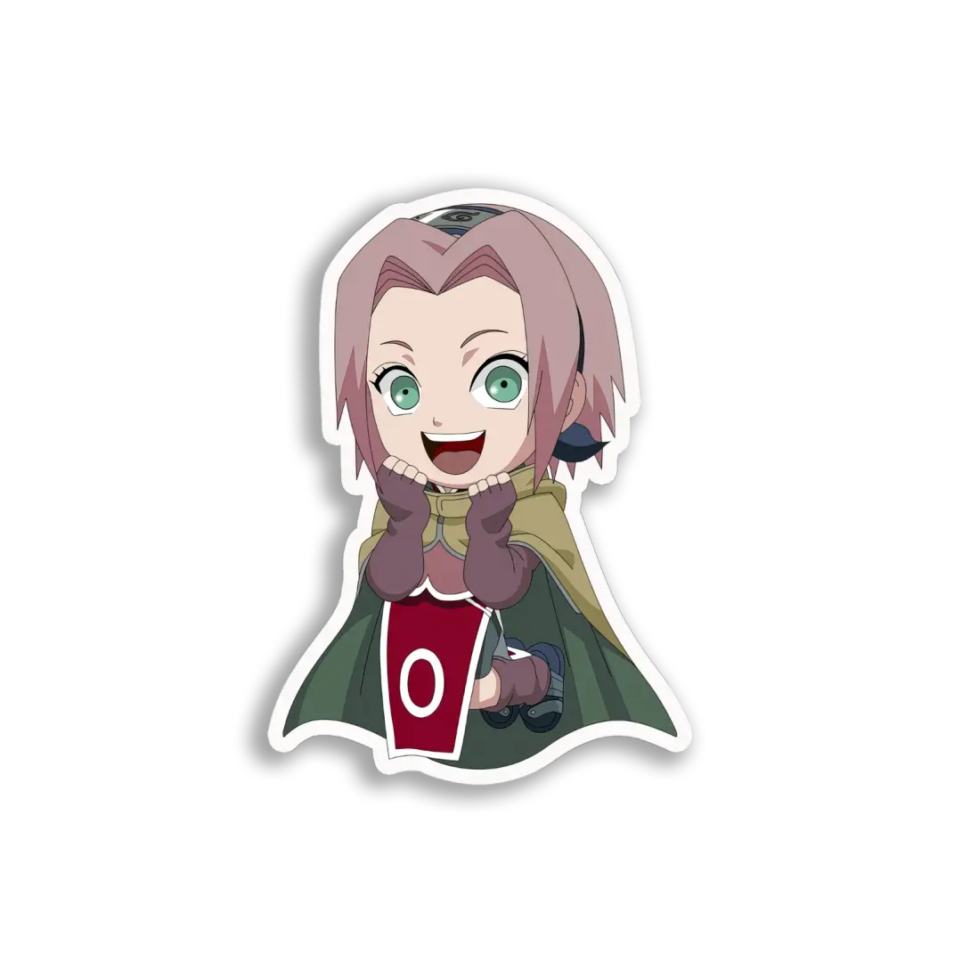 Fröhliche Chibi-Sakura Sticker