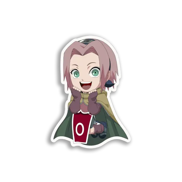 Fröhliche Chibi-Sakura Sticker