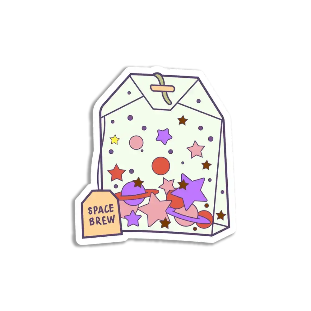 Space Brew Teebeutel Sticker