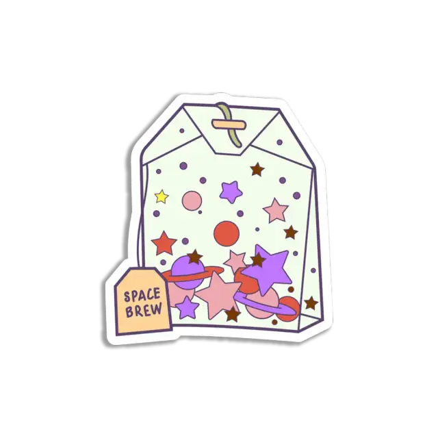Space Brew Teebeutel Sticker