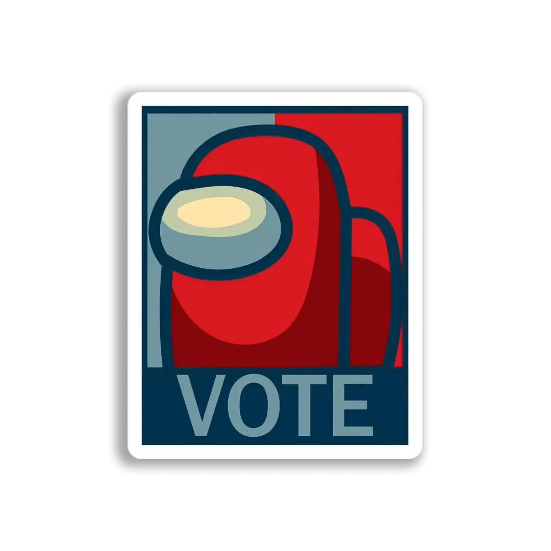 Among Us Vote Poster Sticker