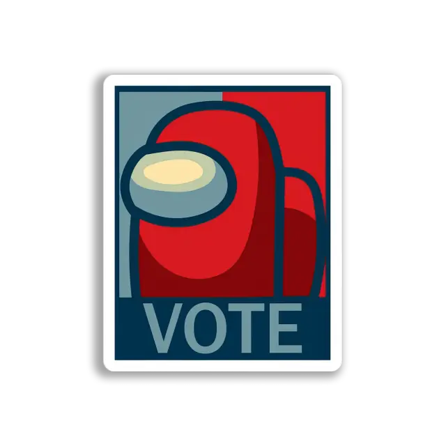 Among Us Vote Poster Sticker