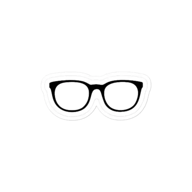 Black Glasses Sticker