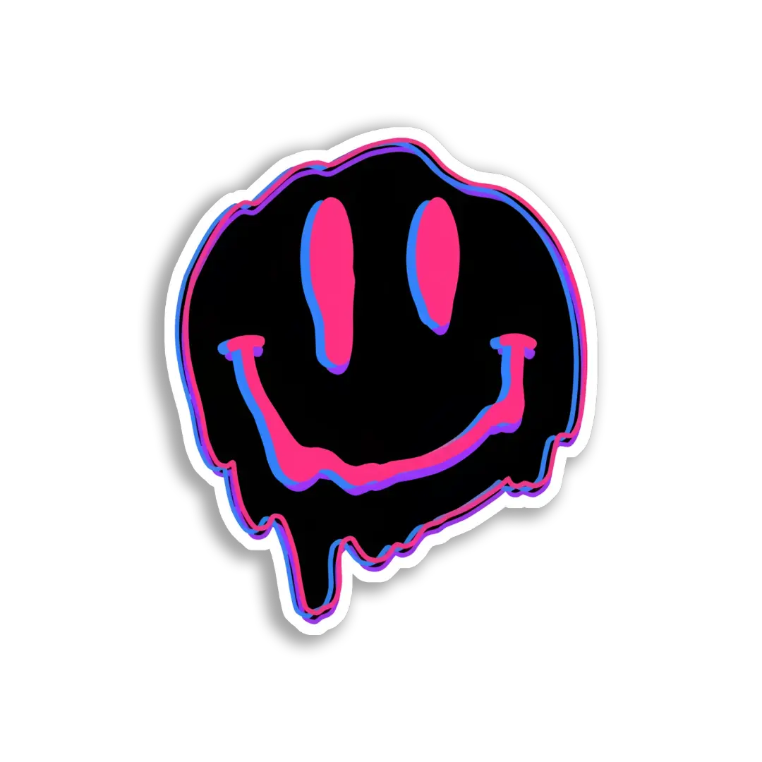 Melting Smiley Face Sticker