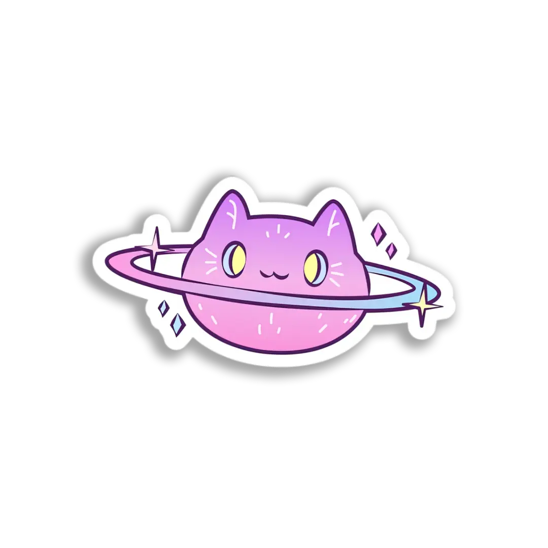 Cat Planet Sticker