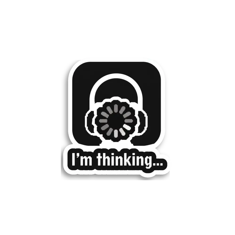 Ich denke nach Kopfhörer-Sticker