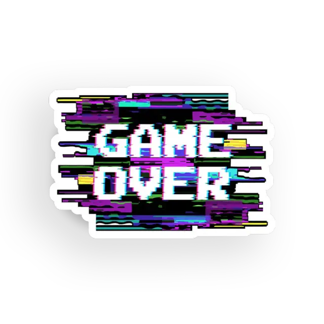 Game Over Glitch-Effekt Sticker