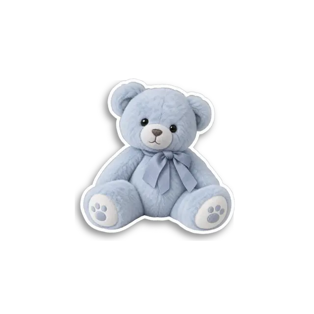 Grey Teddy Bear Sticker