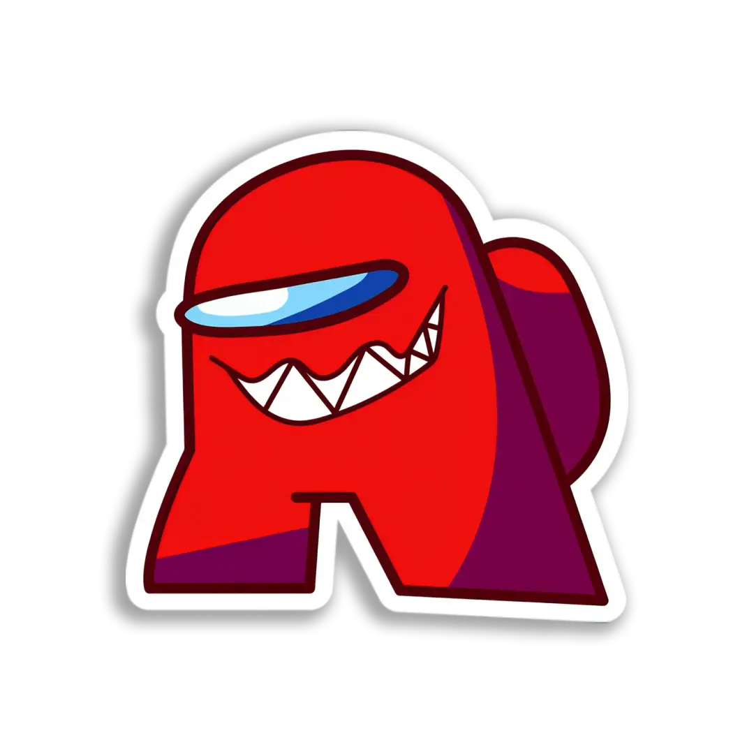 Red Among Us Impostor Sticker