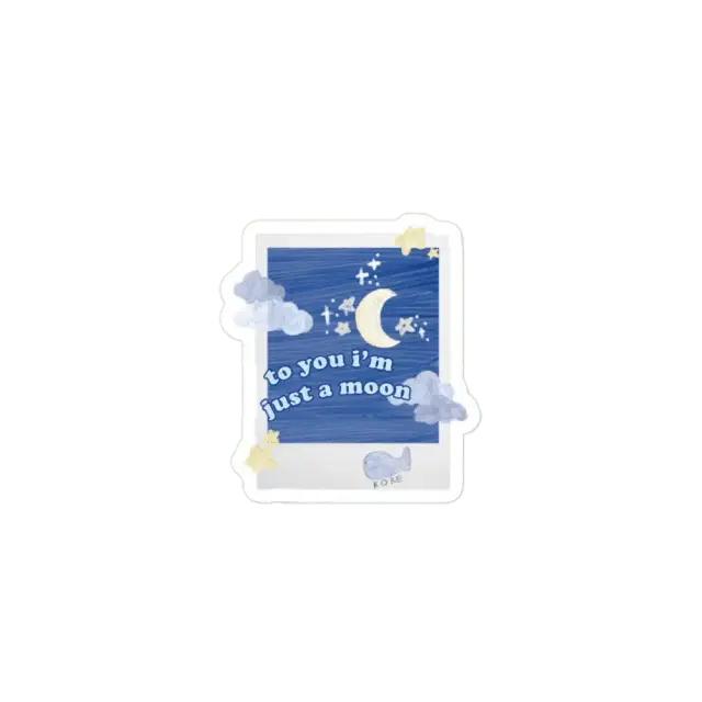 Pegatina de polaroid Moon de BTS