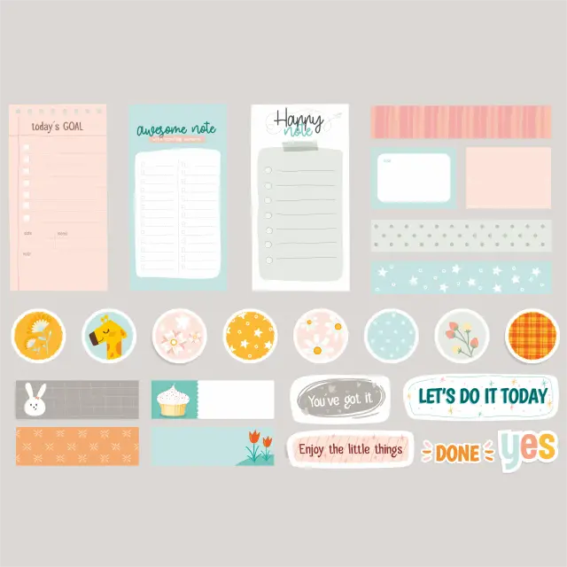 Planer-Scrapbook-Ästhetik-Sticker