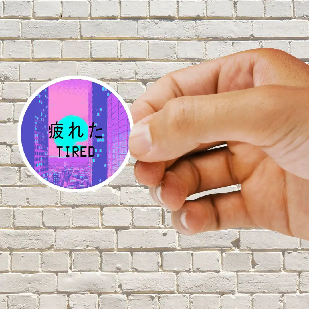 Müde Vaporwave-Ästhetik Sticker