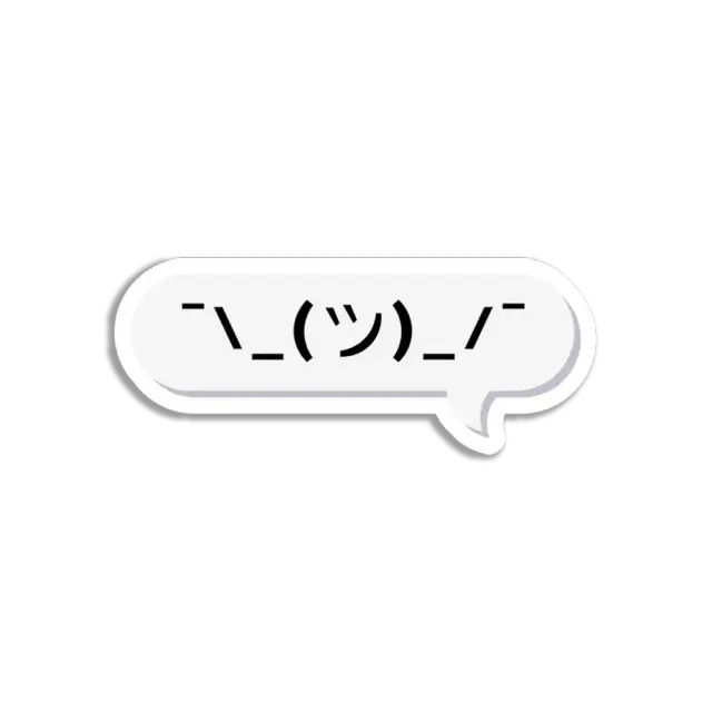 Emoticon in Chat Message Bubble Sticker