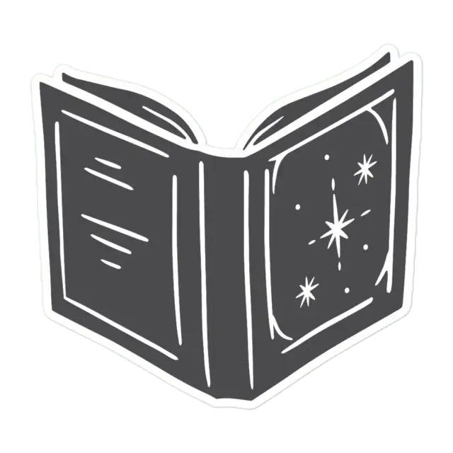 สติกเกอร์ฮาโลวีนหนังสือคาถา